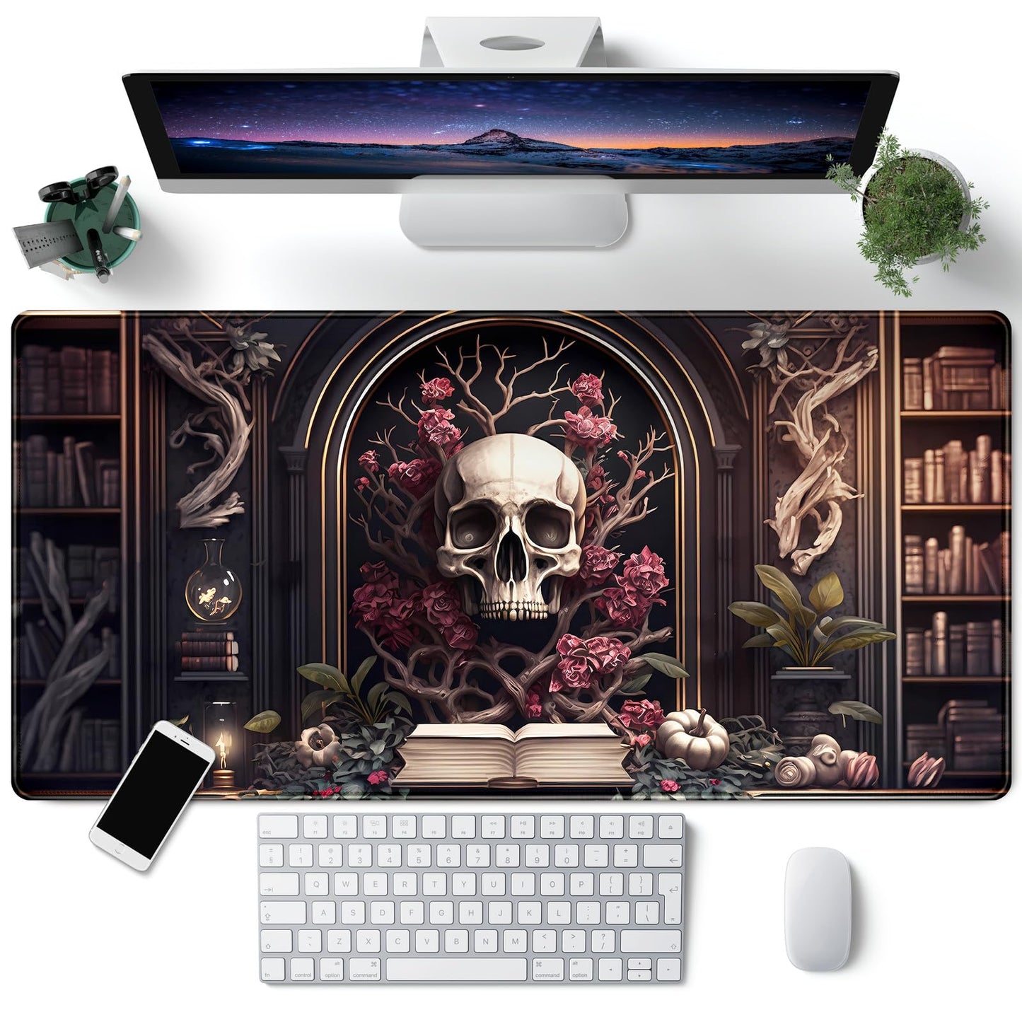 CYZFF Gothic Large Mouse Pad XXL Desk Pad Gaming Mousepad Extended Keyboard Mat 31.5 x 15.7 in