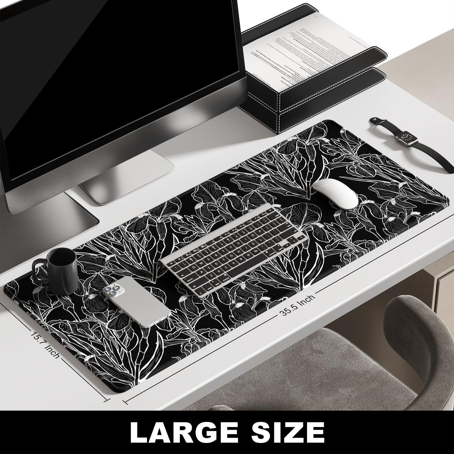 BOSOBO Large Mouse Pad, Desk Pad, XXL XL Extended Gaming Mouse Pad, Desk Mat for Office & Home