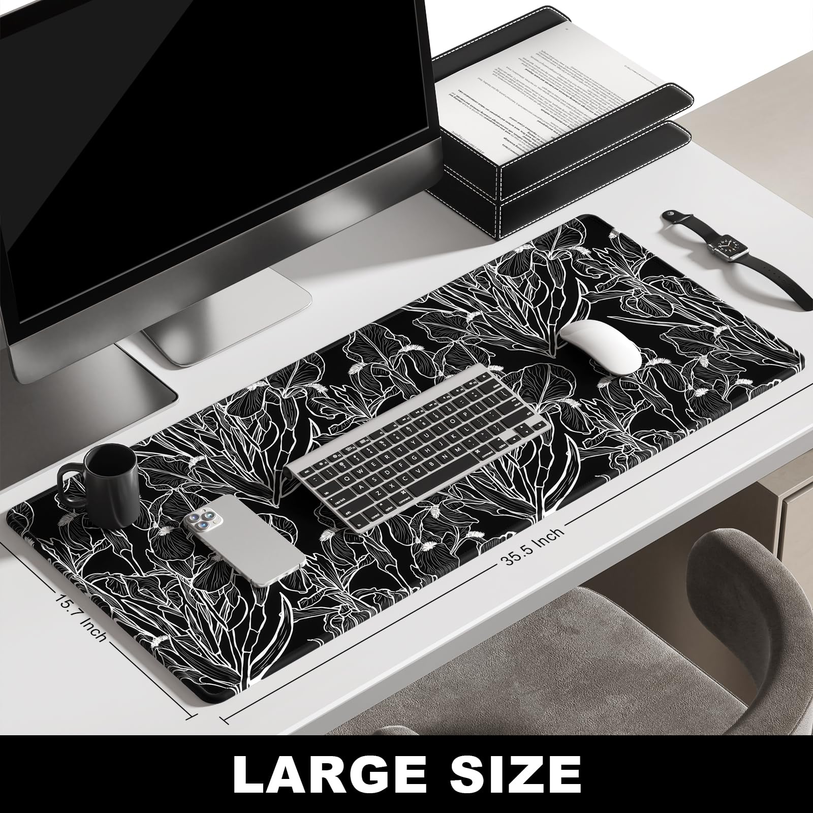 BOSOBO Large Mouse Pad, Desk Pad, XXL XL Extended Gaming Mouse Pad, Desk Mat for Office & Home