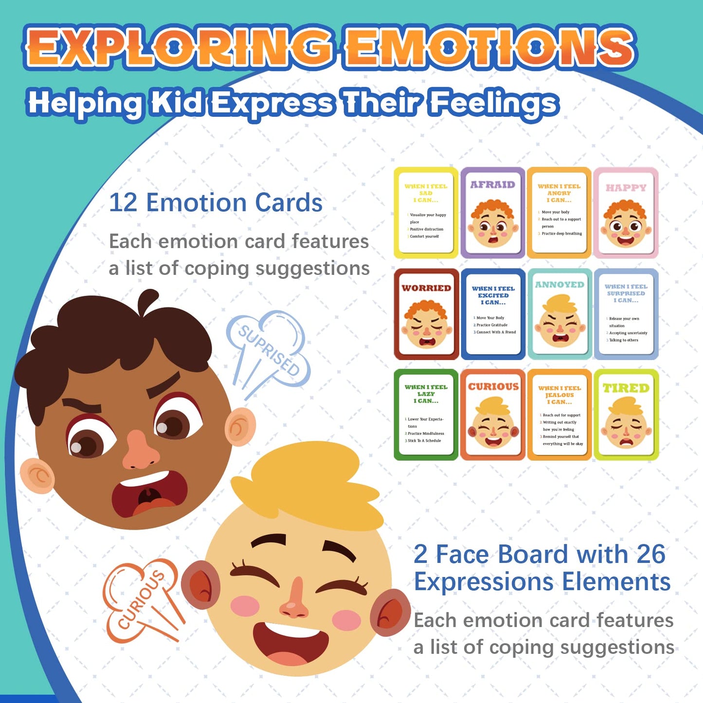 PP OPOUNT Social Emotional Learning Toy, Funny Faces Games