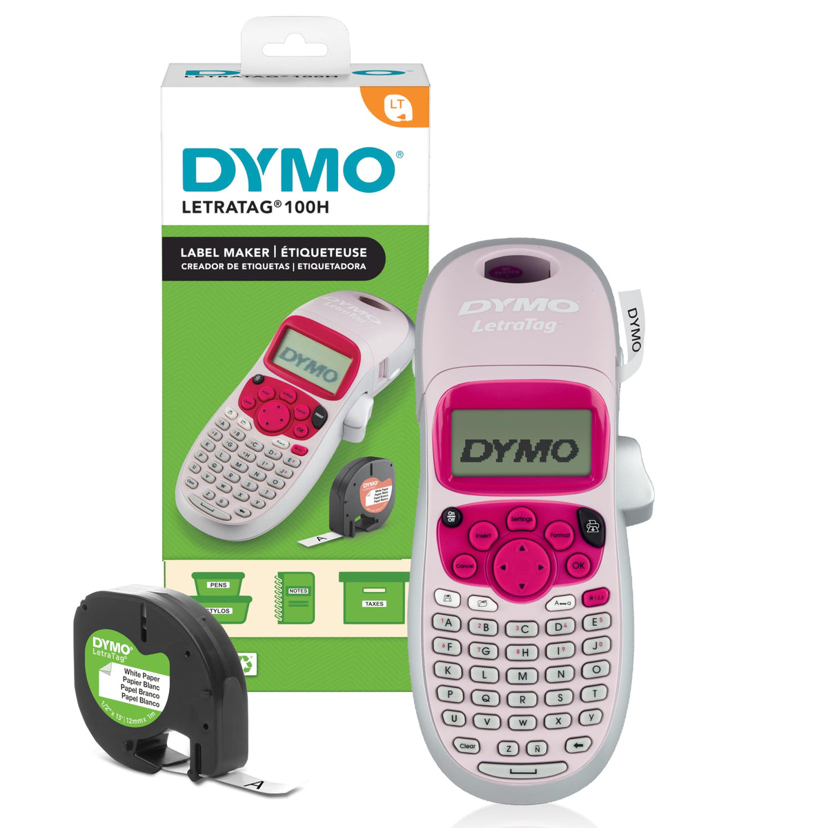 DYMO® LetraTag LT-100H Handheld Label Maker | ABC Keyboard Label Printer with Easy-to-Use, 13