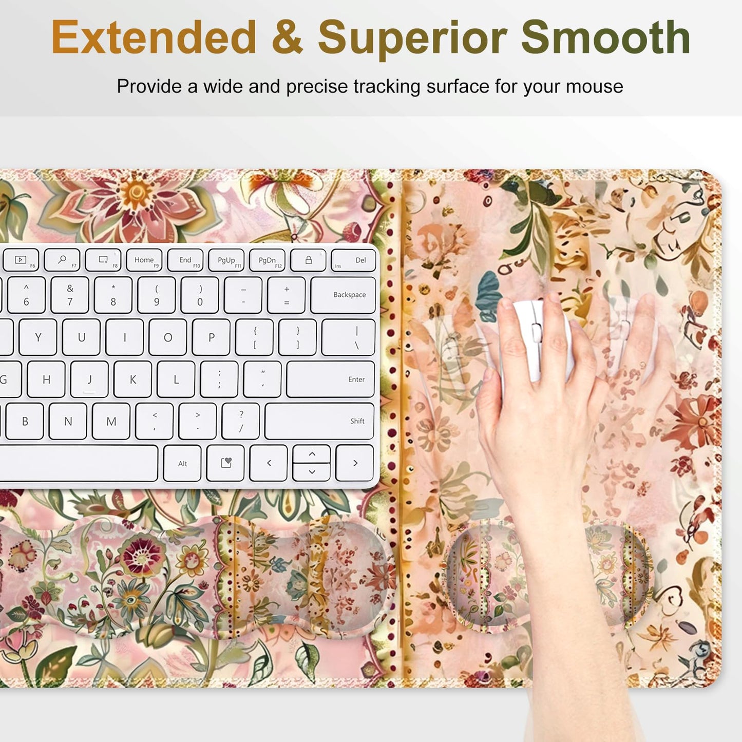 NXZGO Desk Mat Gaming Mouse Pad, Cute Desk Matt Keyboard Wrist Rest for Desktop, Anti-Slip Mousepad