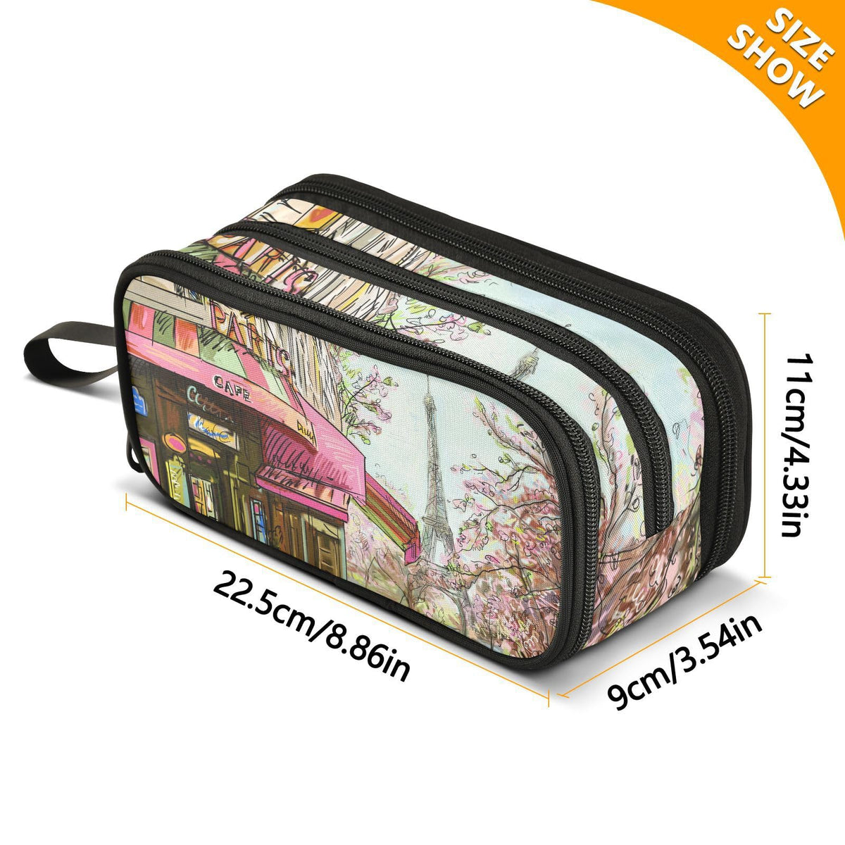 XUWU Paris Eiffel Tower Large Capacity Pencil Case Pencil Pouch Pen Box