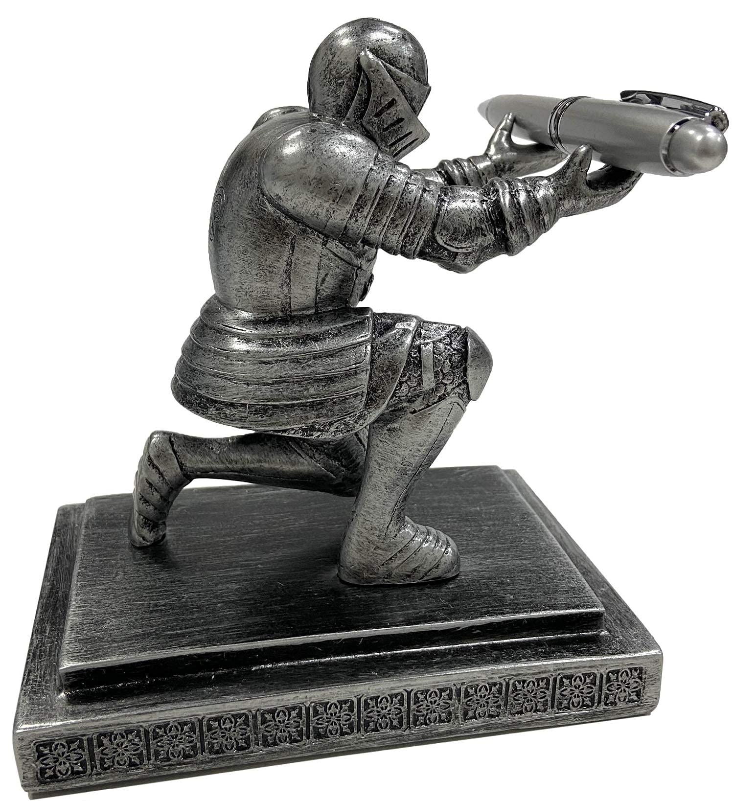 Ofiedx Executive Kneeling Knight Pen Holder with Pen - Unique Office Gifts