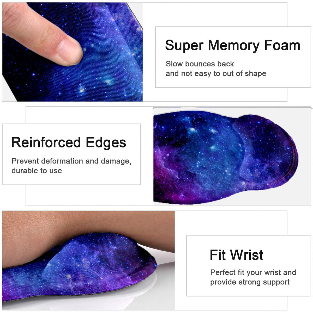 Large Desk Mat, Mouse Pad with Wrist Support, Keyboard Wrist Rest Set