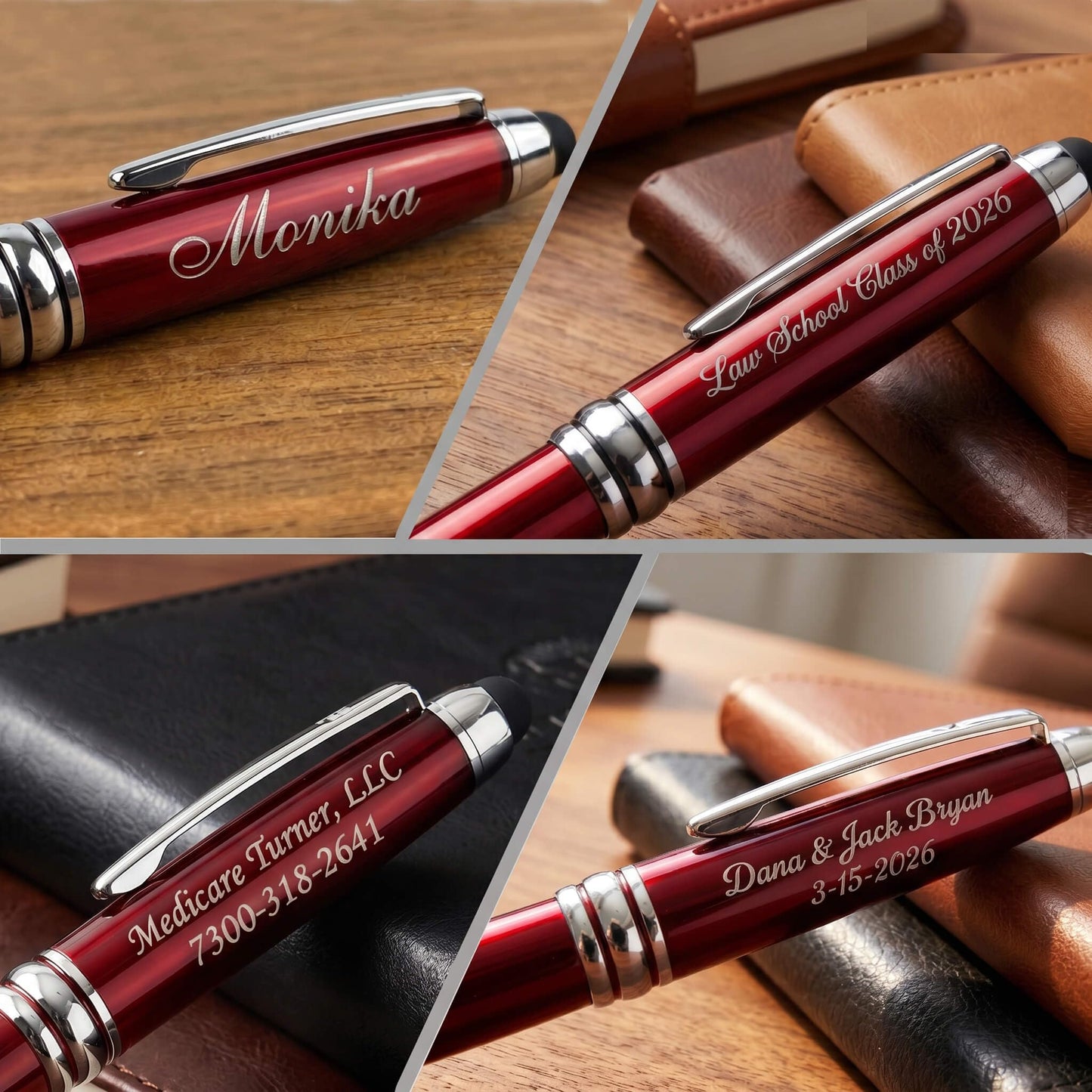 Ancolo Personalized retractable pens Gift for Bank, Office, Hotel Lobbies