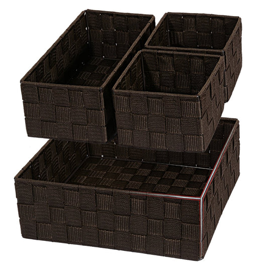 Posprica Woven Storage Baskets for Organizing, Small Baskets Cube Bin Container Tote Organizer