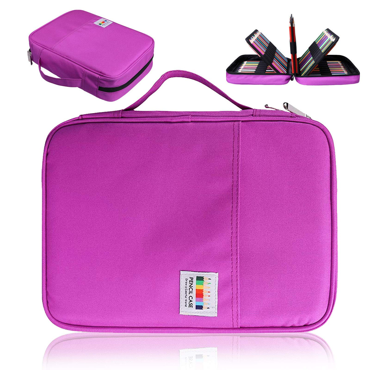 AYVANBER Colored Pencil Case 220 Slots Gel Pens Holder Waterproof Organizer Bag Portable Artist