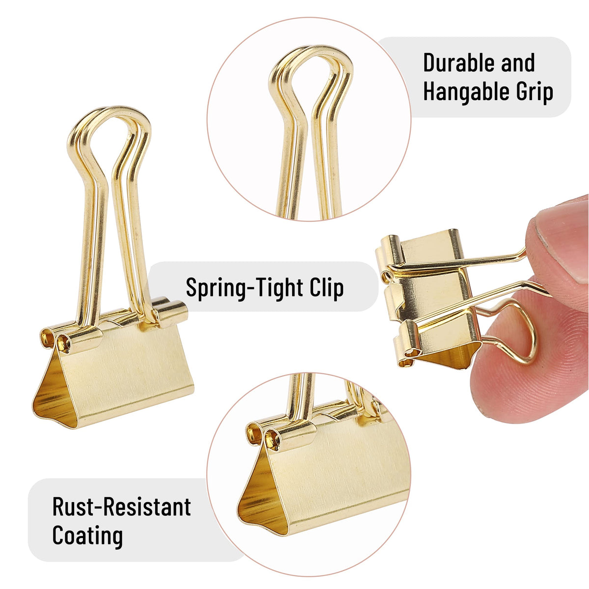 Mr. Pen- Small Binder Clips, 50 pcs, 0.75", Small Size