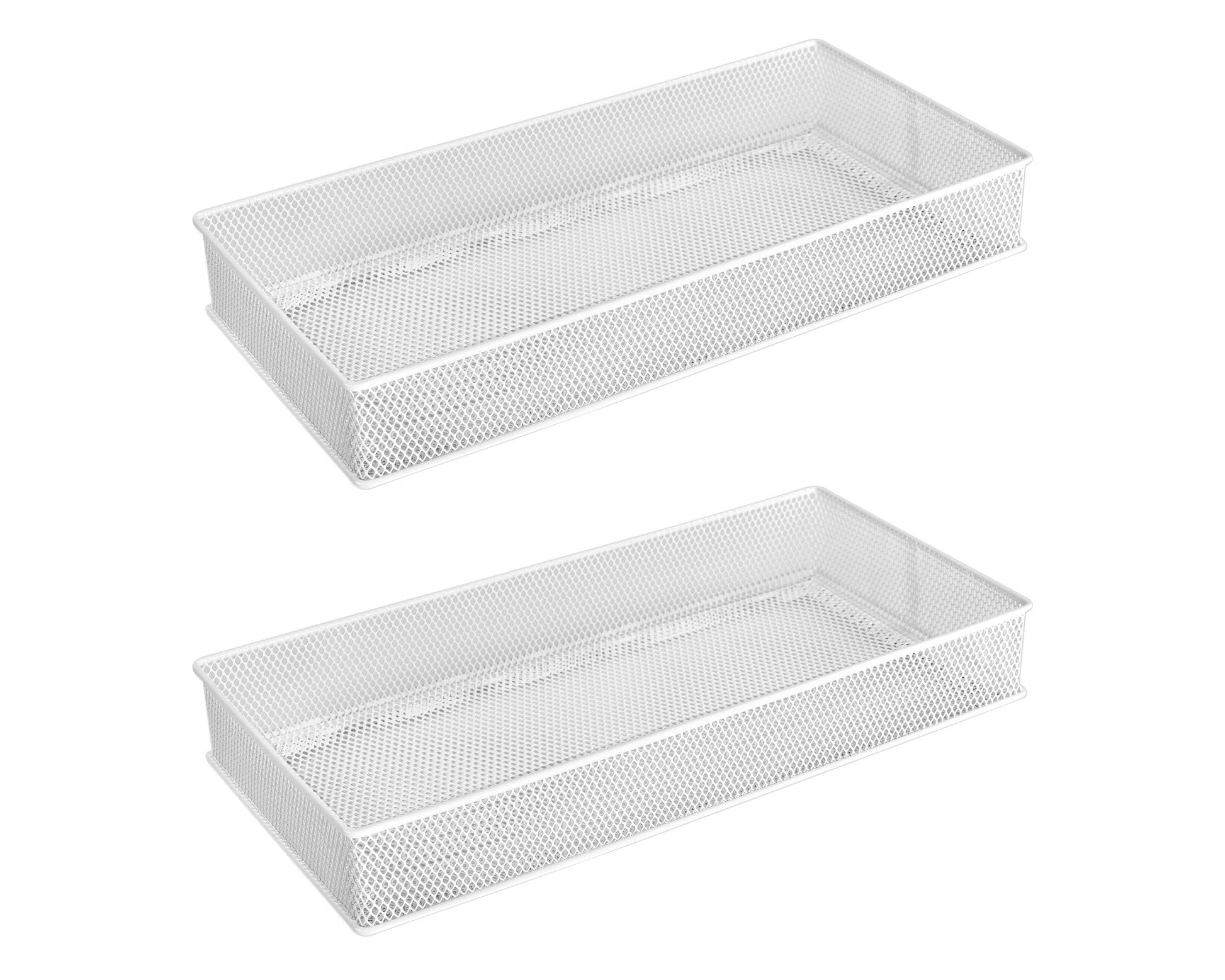 YBM HOME White Mesh Drawer Cabinet and or Shelf Organizer Bins, School Supply Holder Office Desktop