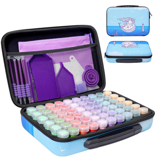 MoeeBtee Diamond Painting Storage Containers, 60 Slots Diamond Art Accessories and Tools, Diamond