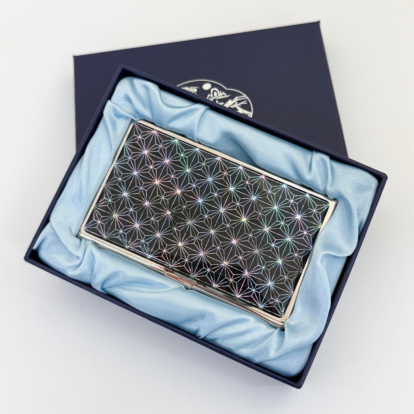 Nacreh Mother of Pearl Business Card Case Credit Id Name Holder Travel Wallet Art Painting Design