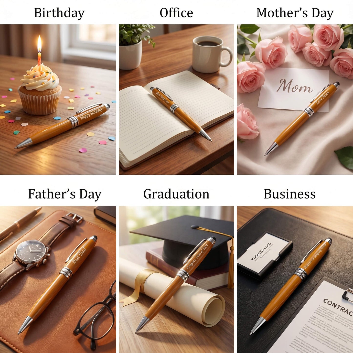 Ancolo Personalized ball Pens for journaling office -Gift for Men and Women