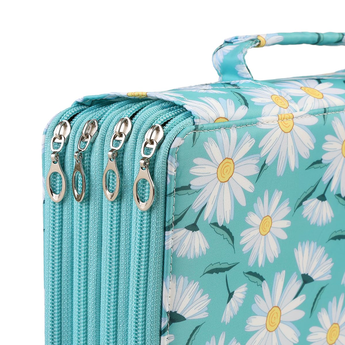 Lbxgap 300 Slots Pencil Case 4-Layer Zipped Holder w/Handle