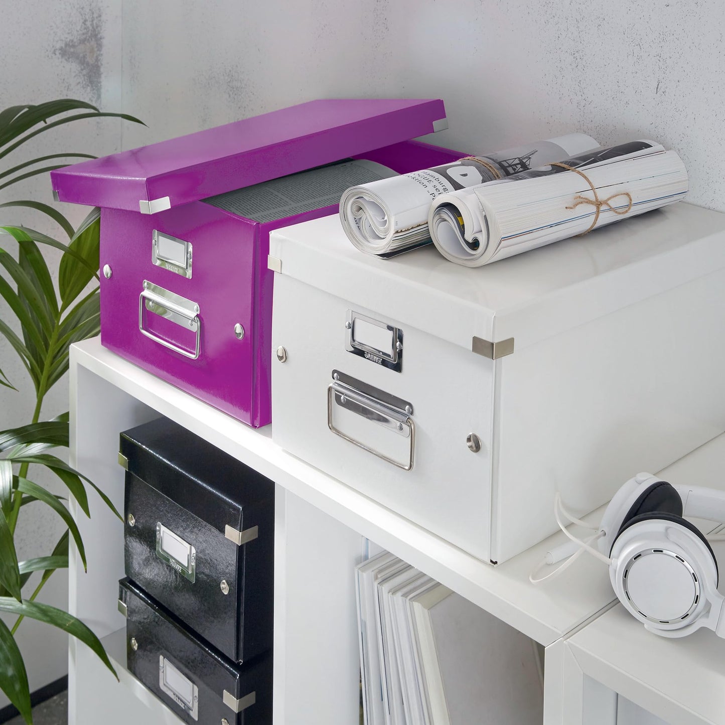 Leitz CD Storage Box, Purple, Click and Store Range, 60410062