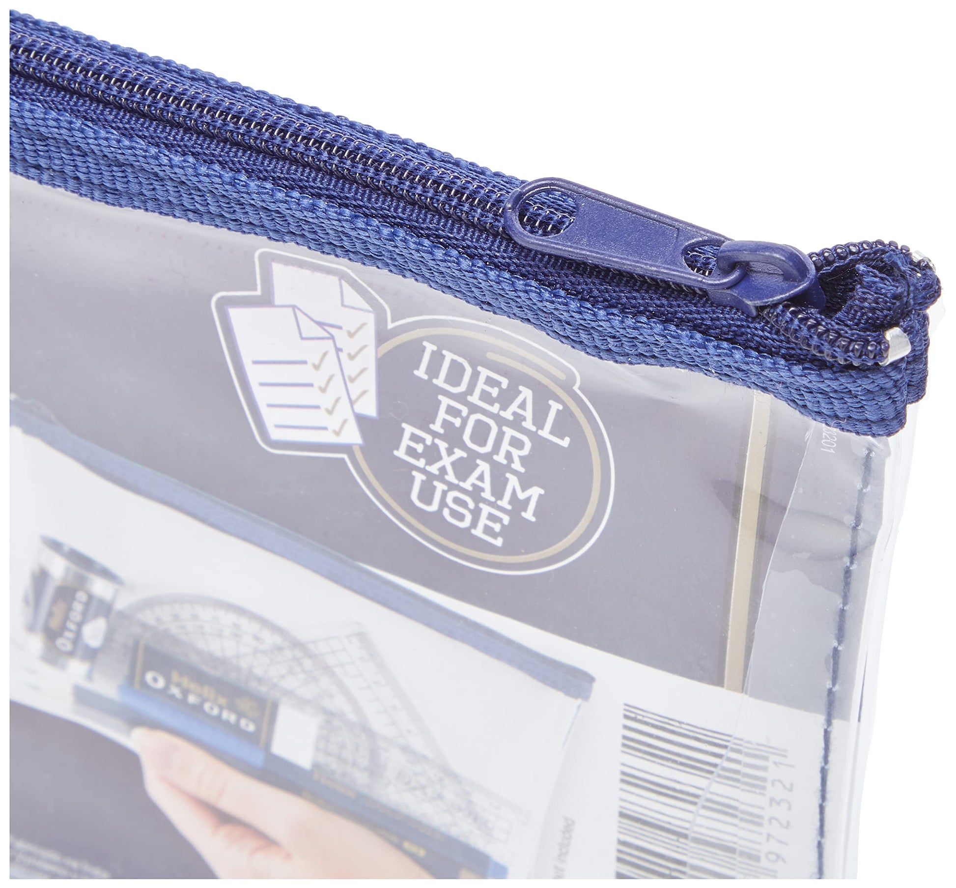 Helix Oxford 8 inch Clear Pencil Case