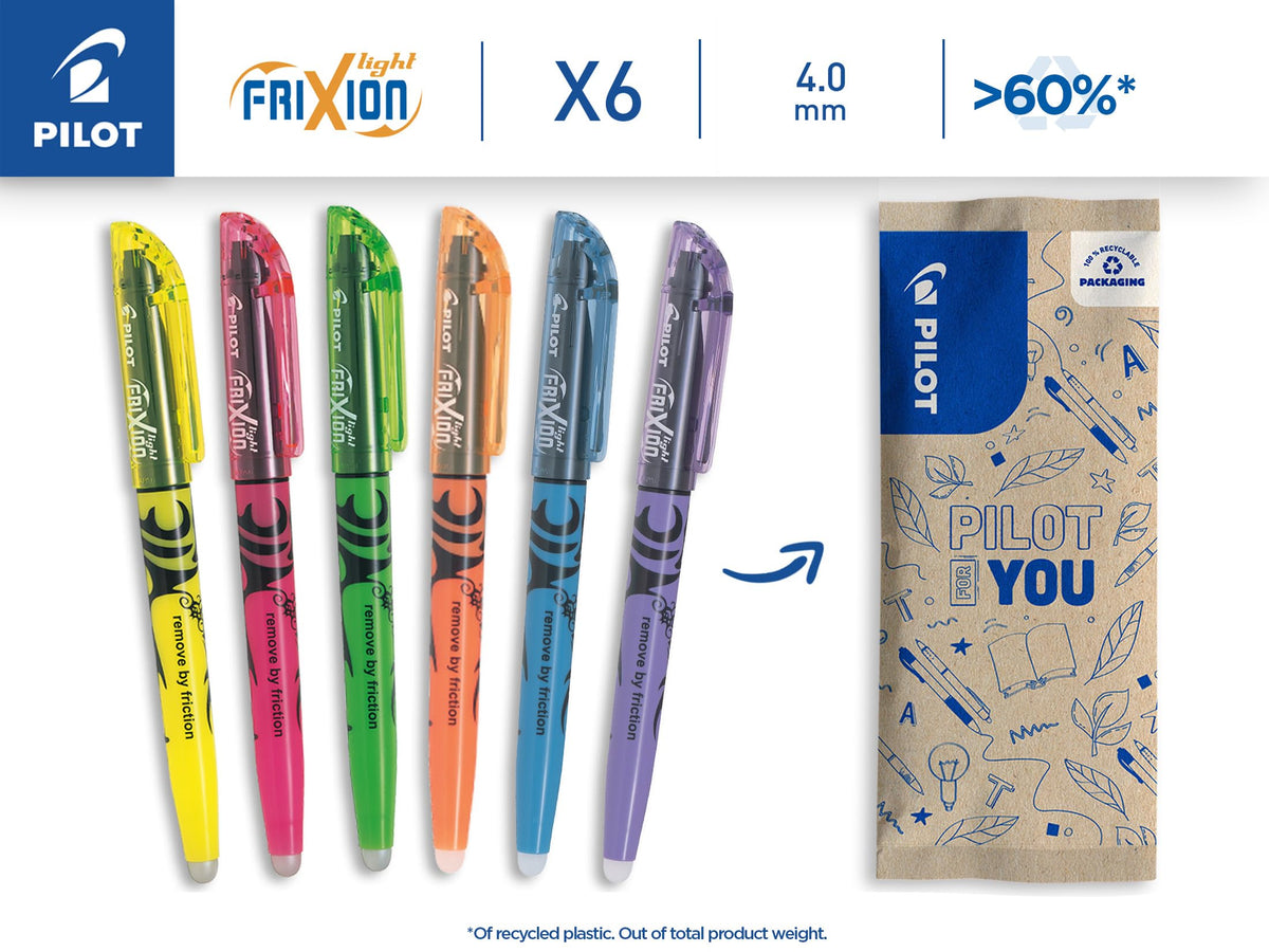 PILOT Frixion Light Textmarker - 6er Set