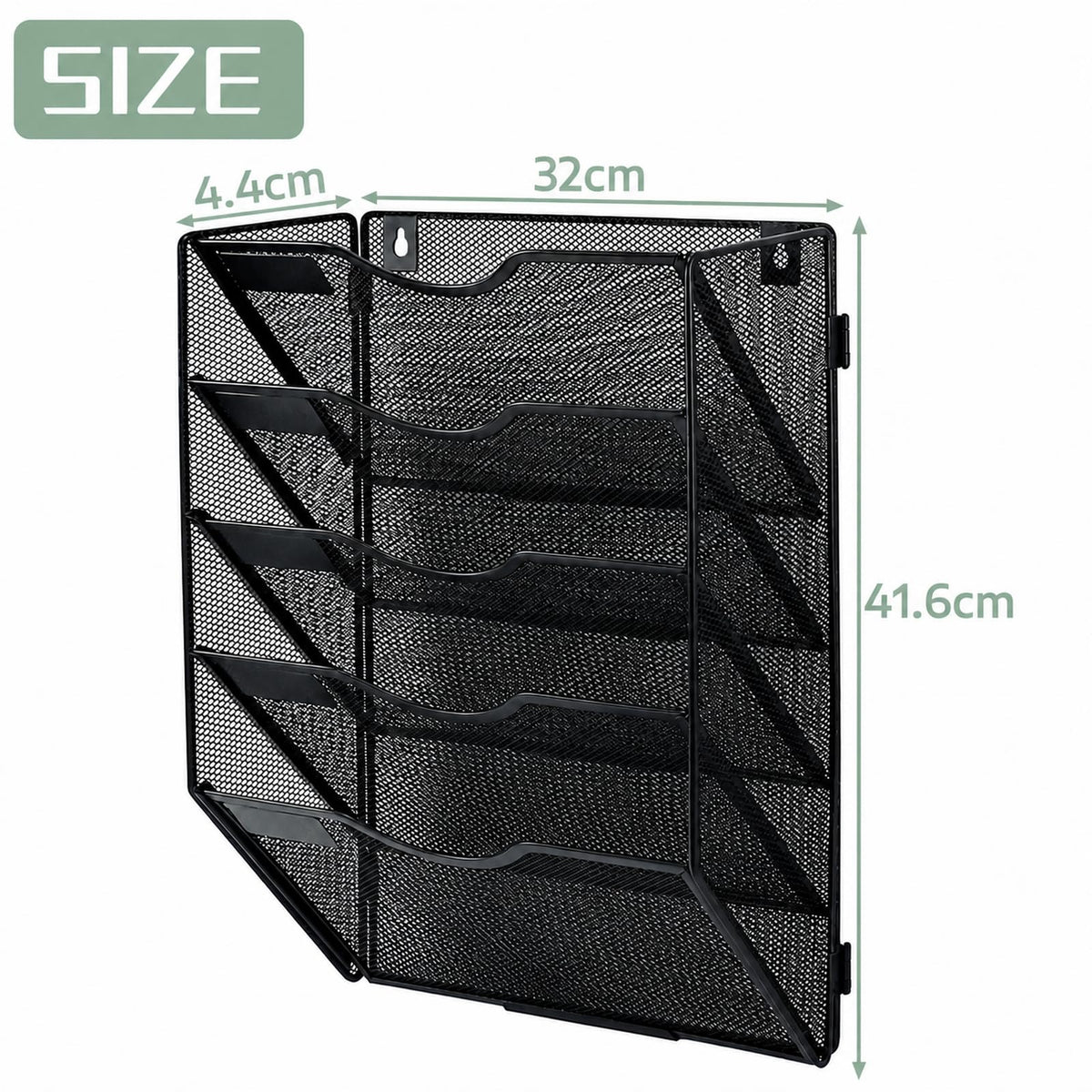 ideallife 5 Pockets Mesh Wall File Holder Organizer Office Hanging File Folder Magazine Rack