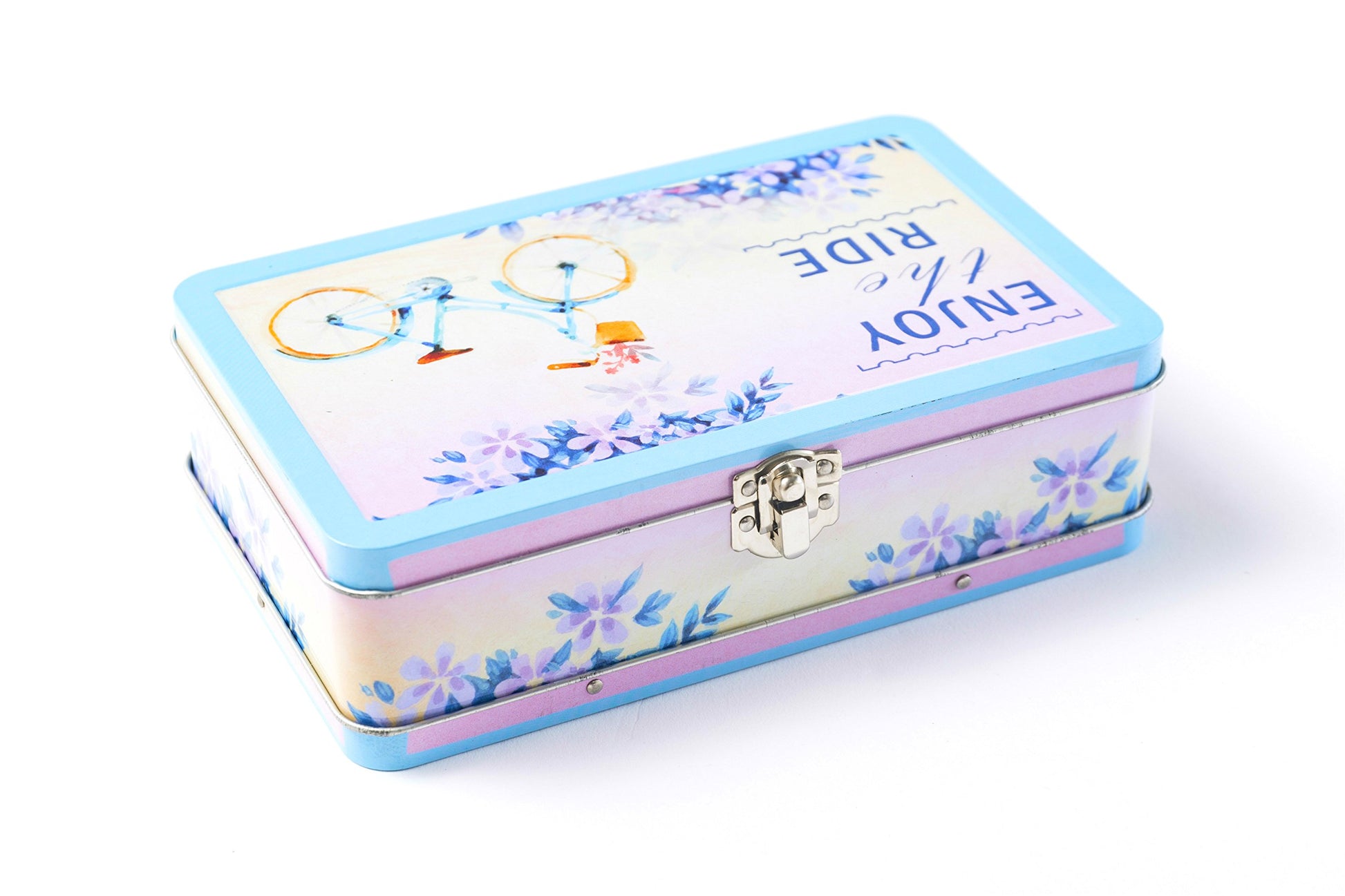 DAHO Metal Storage Box with Hinge for Office, School, Home, Makeup, Arts & Crafts and Accessories