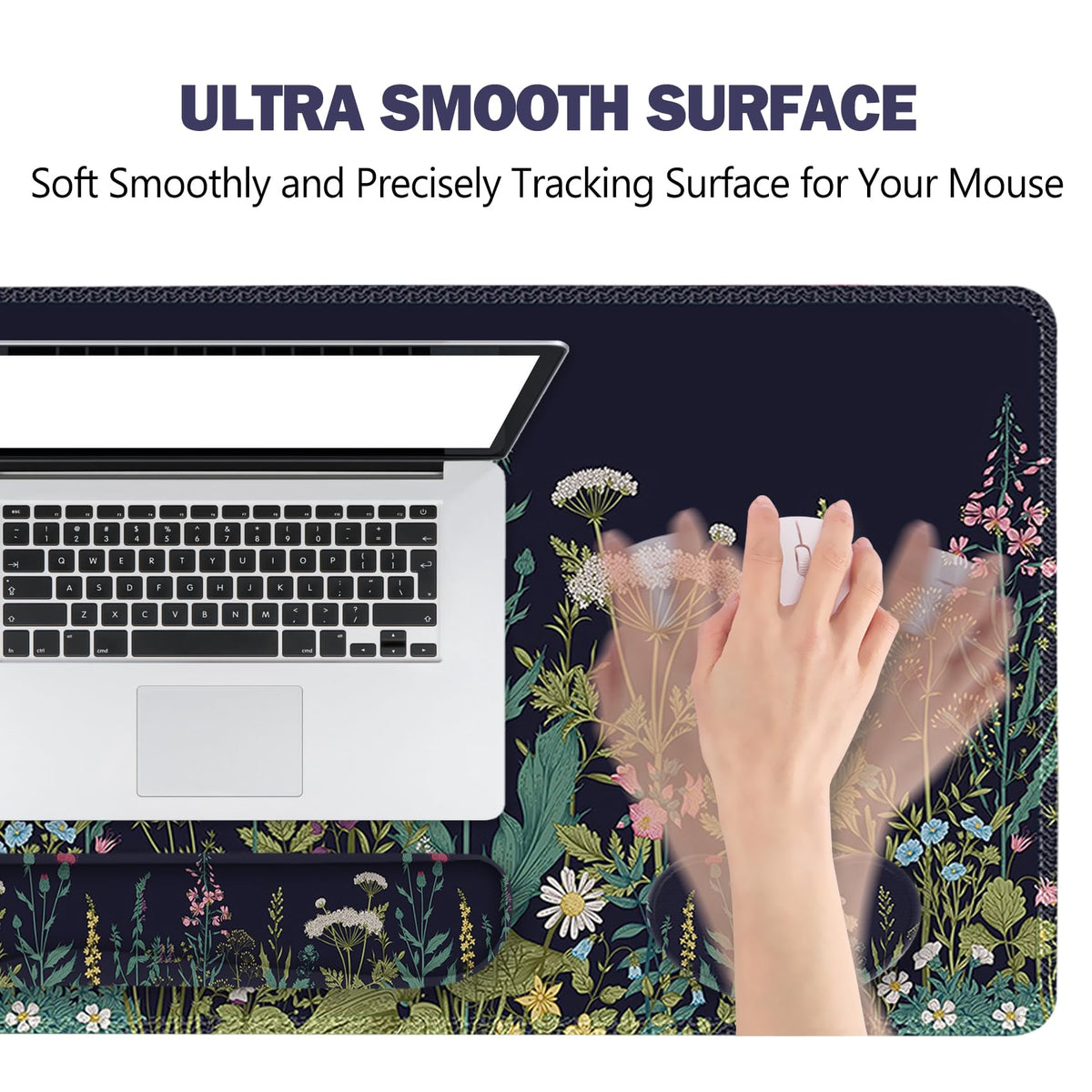 ToLuLu Extended Gaming Mouse Pad, Memory Foam Ergonomic Keyboard Mouse Wrist Rest Support Set