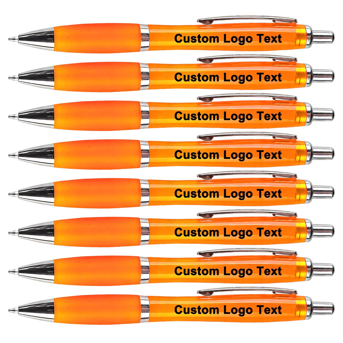 HEYZARDA Personalized Ballpoint Pens with Name for Events, Orange, 50 Pcs