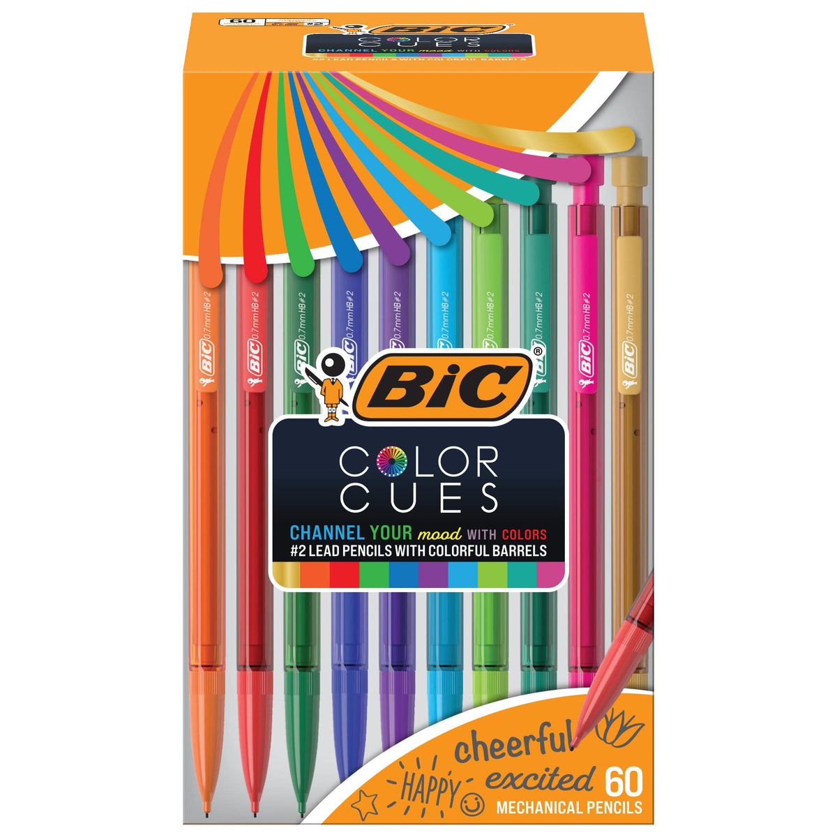 BIC Color Cues Mechanical Pencil Set, 60-Count Pack, Black, Perfect
