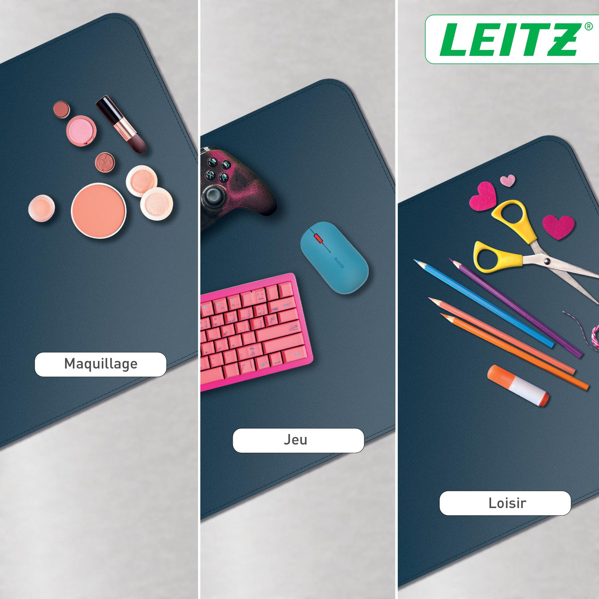 Leitz Large Desk Pad: Waterproof Non-Slip Desk Pad, Keyboard Mouse Pad for Office or Home Durable