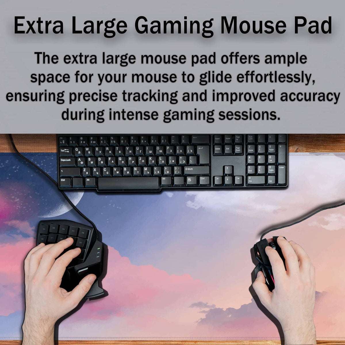 Samgula Big Mouse Pad Pink Desk Decor for Girls, Gaming Mouse Pads Desk Pad for Woman Keyboard