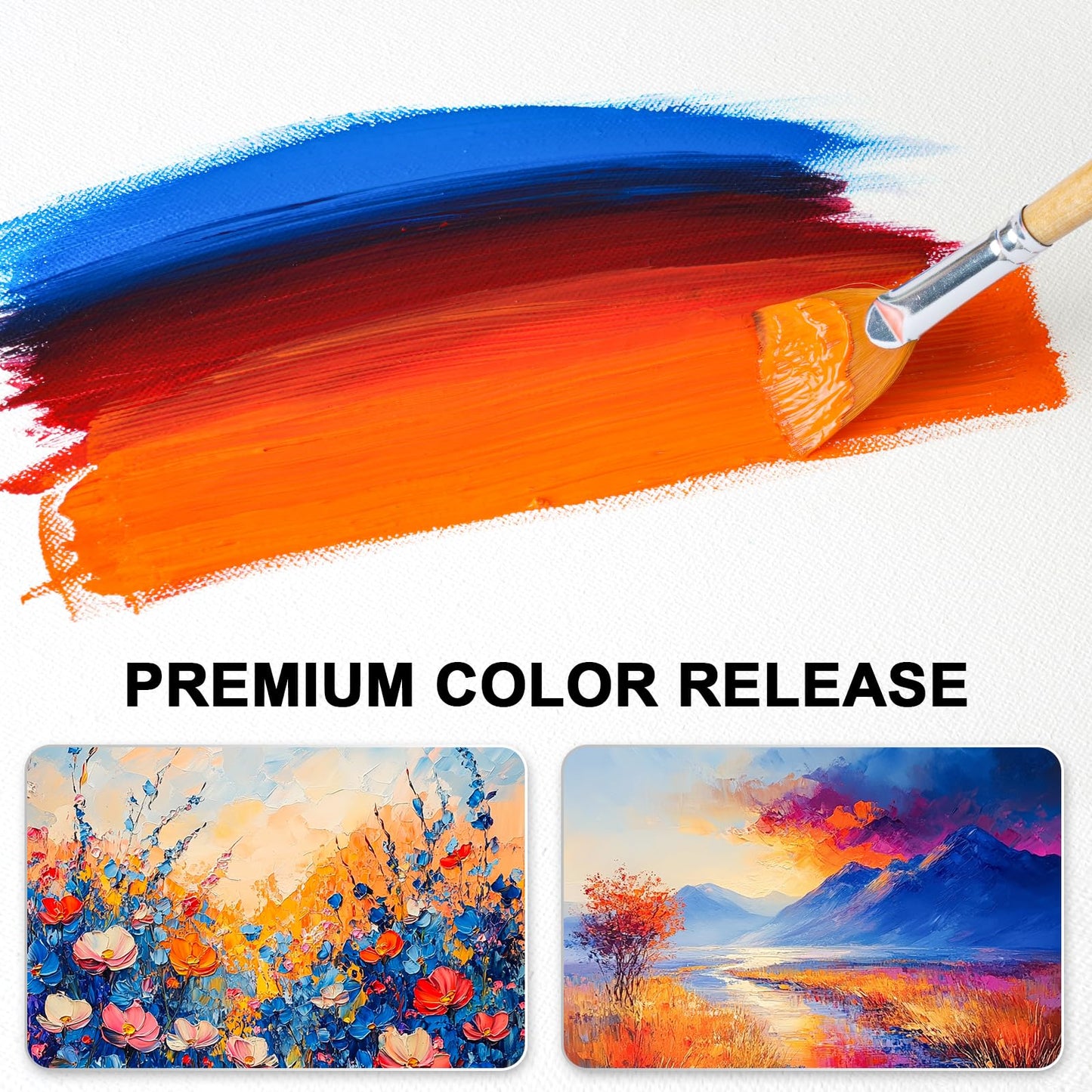 Nicpro 36pcs Paint Brush Set for Acrylic Painting,Oil, Watercolor (Wood)