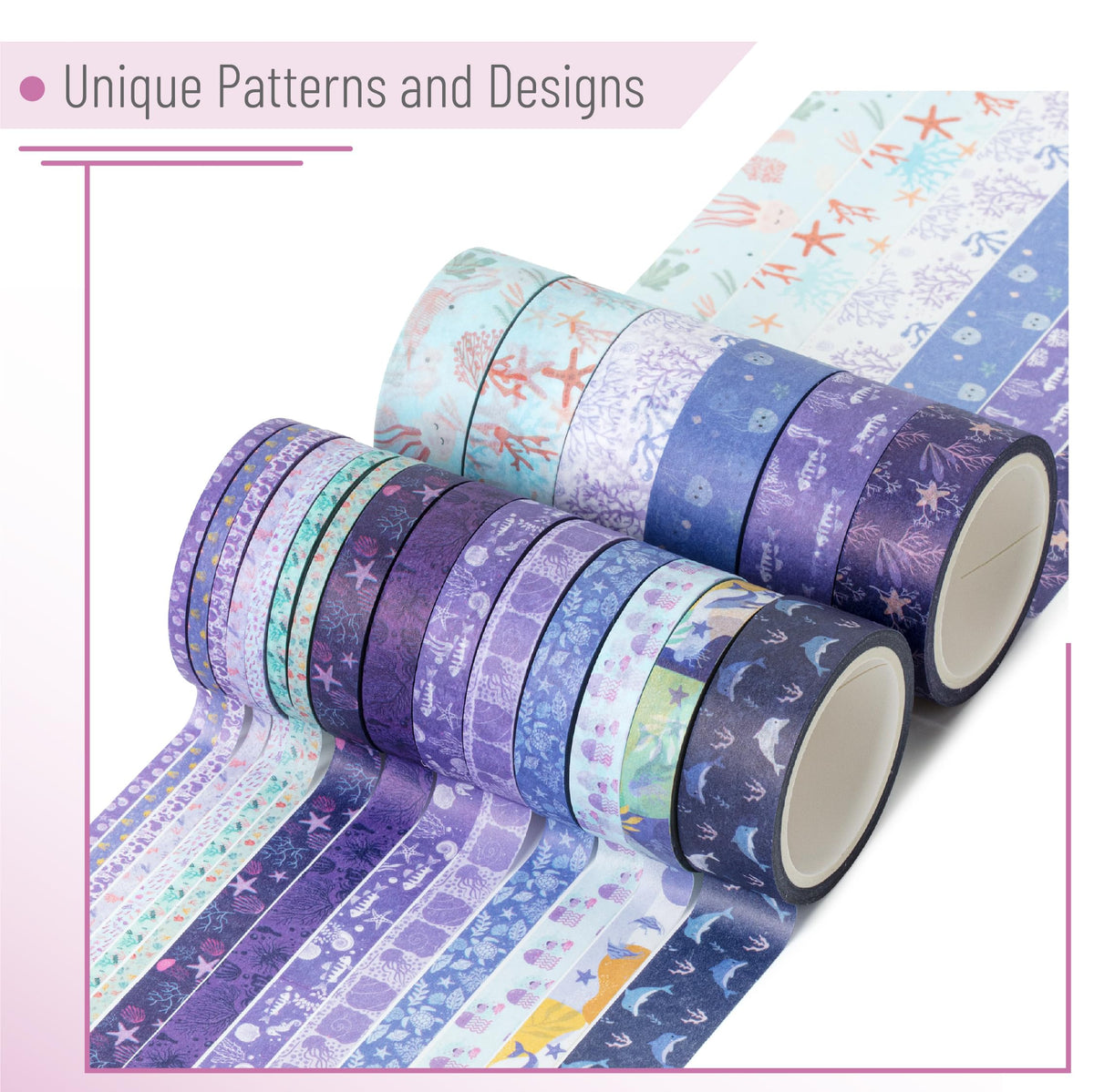Mr. Pen- Washi Tape Set, 21 Rolls, Assorted Sizes, 5 Yards/Roll