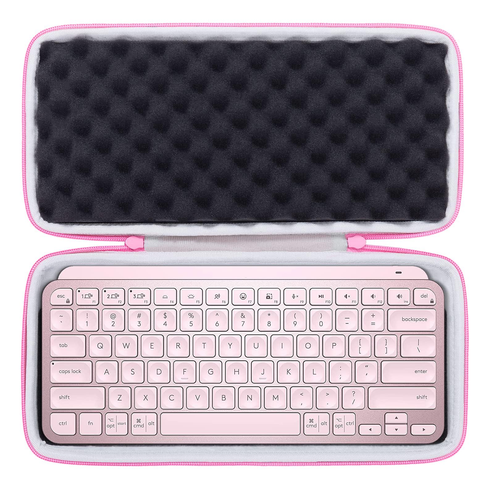 co2CREA Hard Case for Logitech MX Keys Mini Illuminated Keyboard, Rose