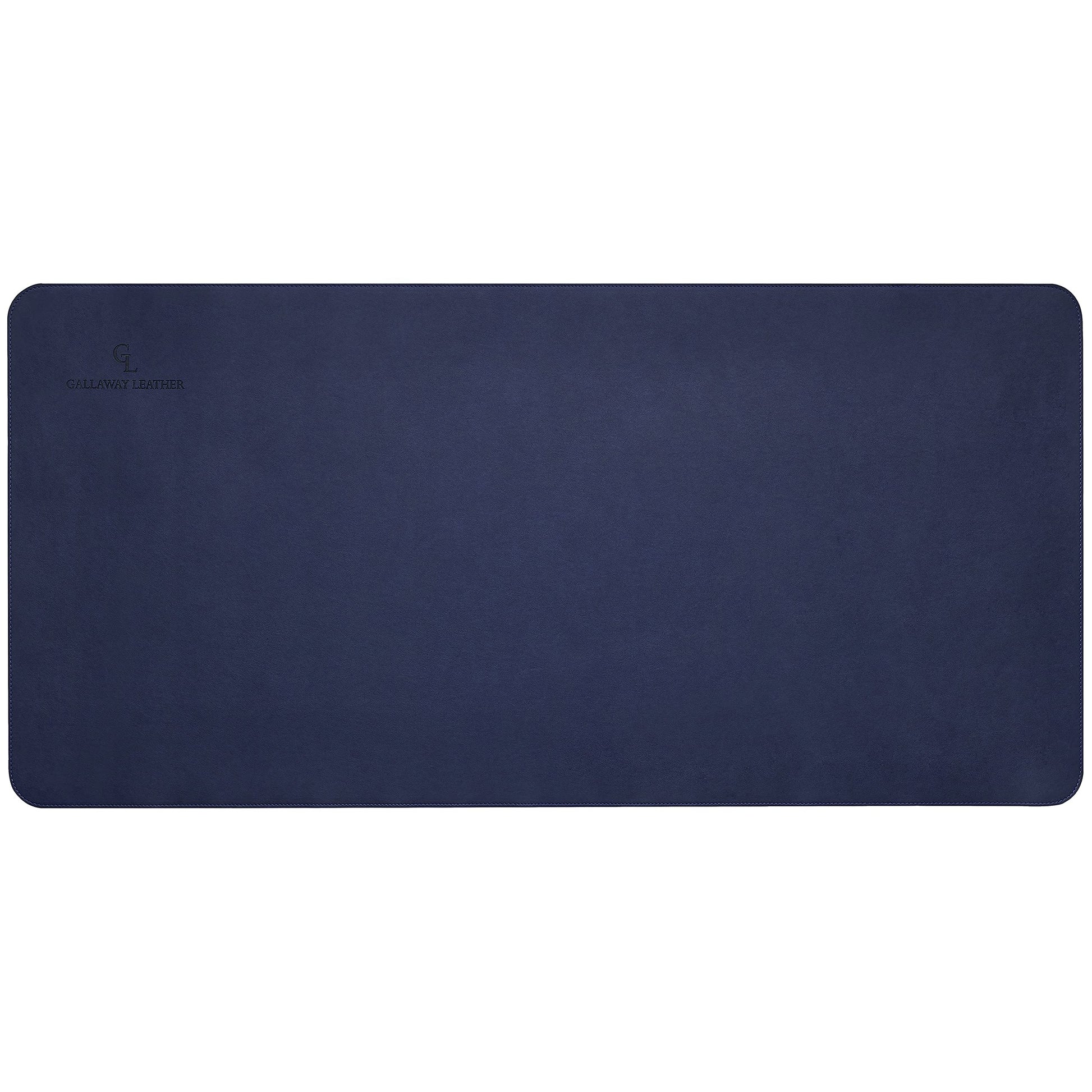 Gallaway Leather Desk Mat,Desk Writing Pad - Office Desk Pad, Large 36" x 17" Navy Blue, Desk Mats