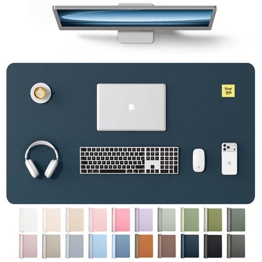 YSAGi Leather Desk Protector, Office Mat, Large Mouse Mat, Non-Slip PU Leather Blotter, Laptop Desk
