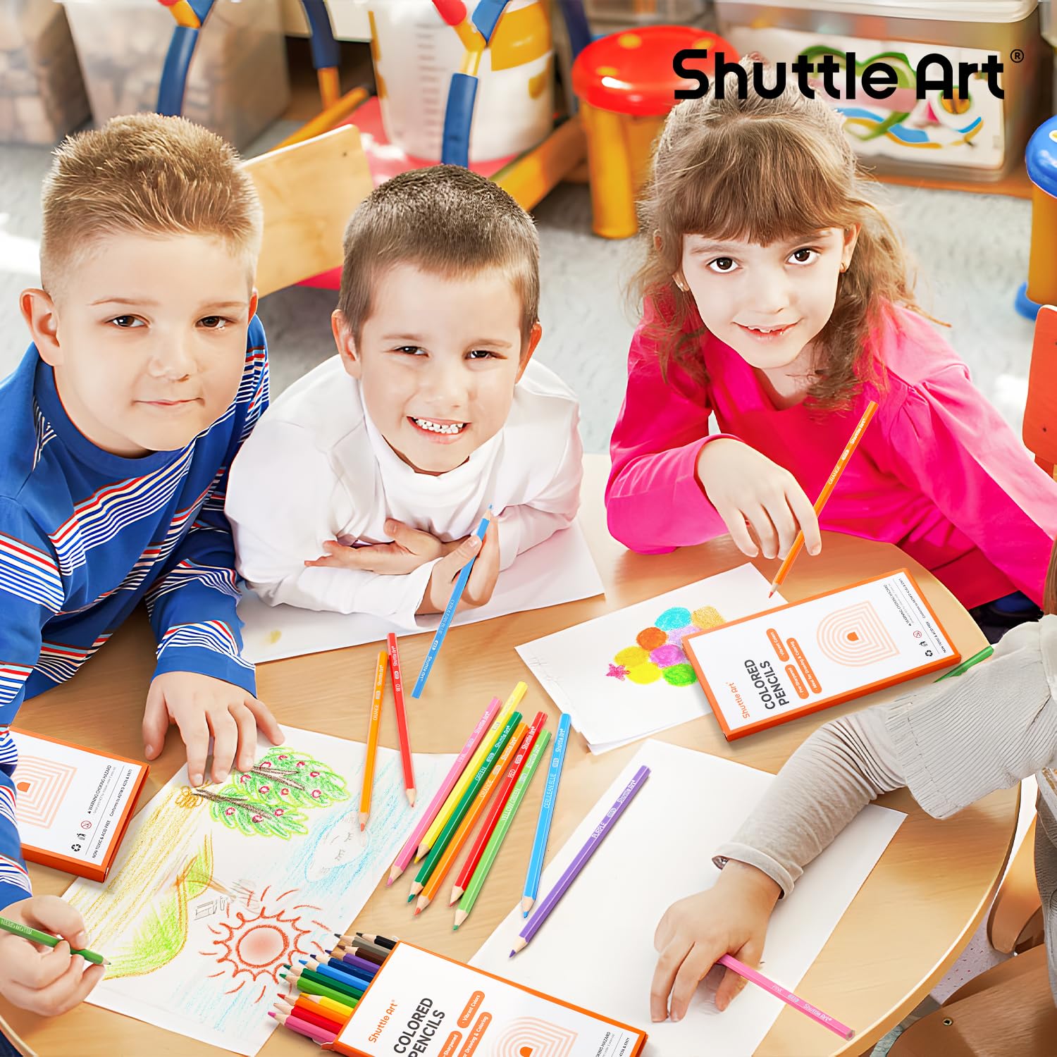 Shuttle Art 360 PCS Colored Pencils Bulk, 12 Assorted Colors, Pack of 30, Break-resistant