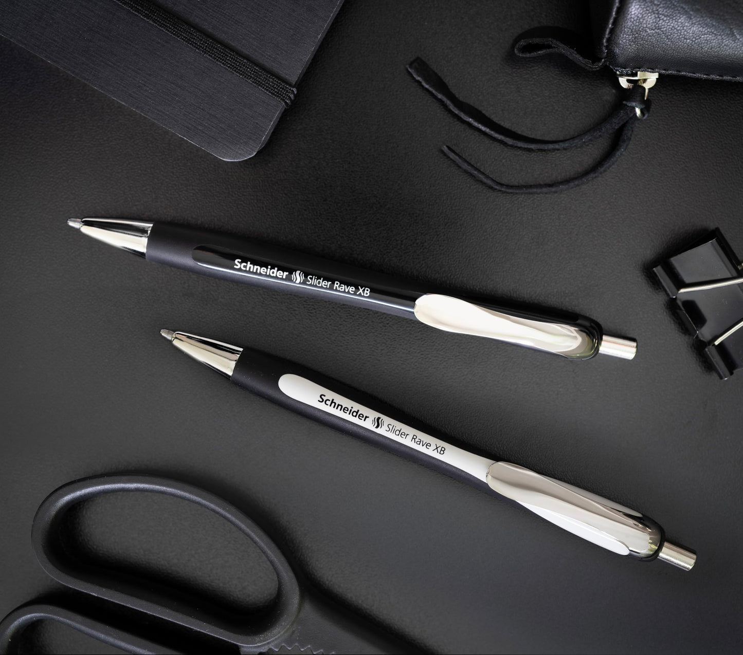 Schneider Slider Rave XB 132584 Ballpoint Pen (Limited Special Edition, 3x Black, 1x White, Made in