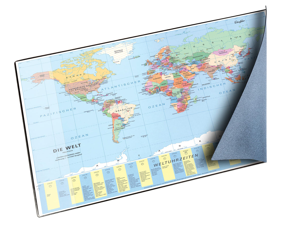 Uhu 45351 Desk Pad 40x53 cm World Map