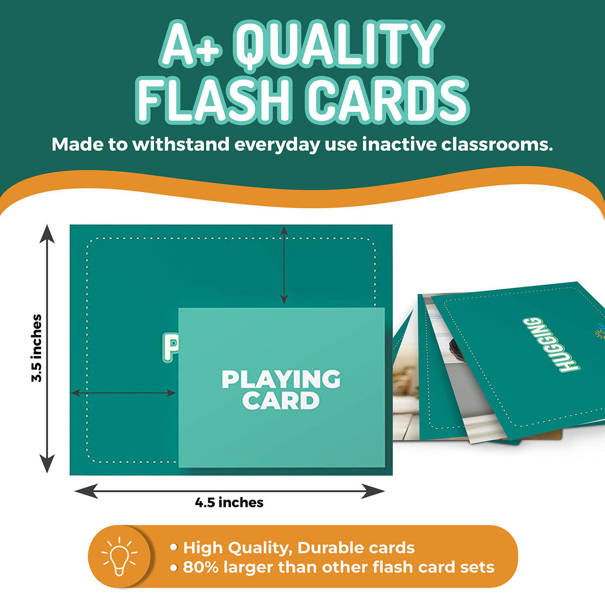 CreateFun 200 Action Verbs Flash Cards - Kids, Speech Therapy, ESL, Autism