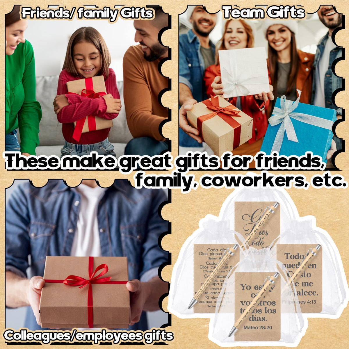 Fuyoooo 72 Pcs Spanish Christian Gift Notebook Set Regalos Cristianos En Español Para Women Men