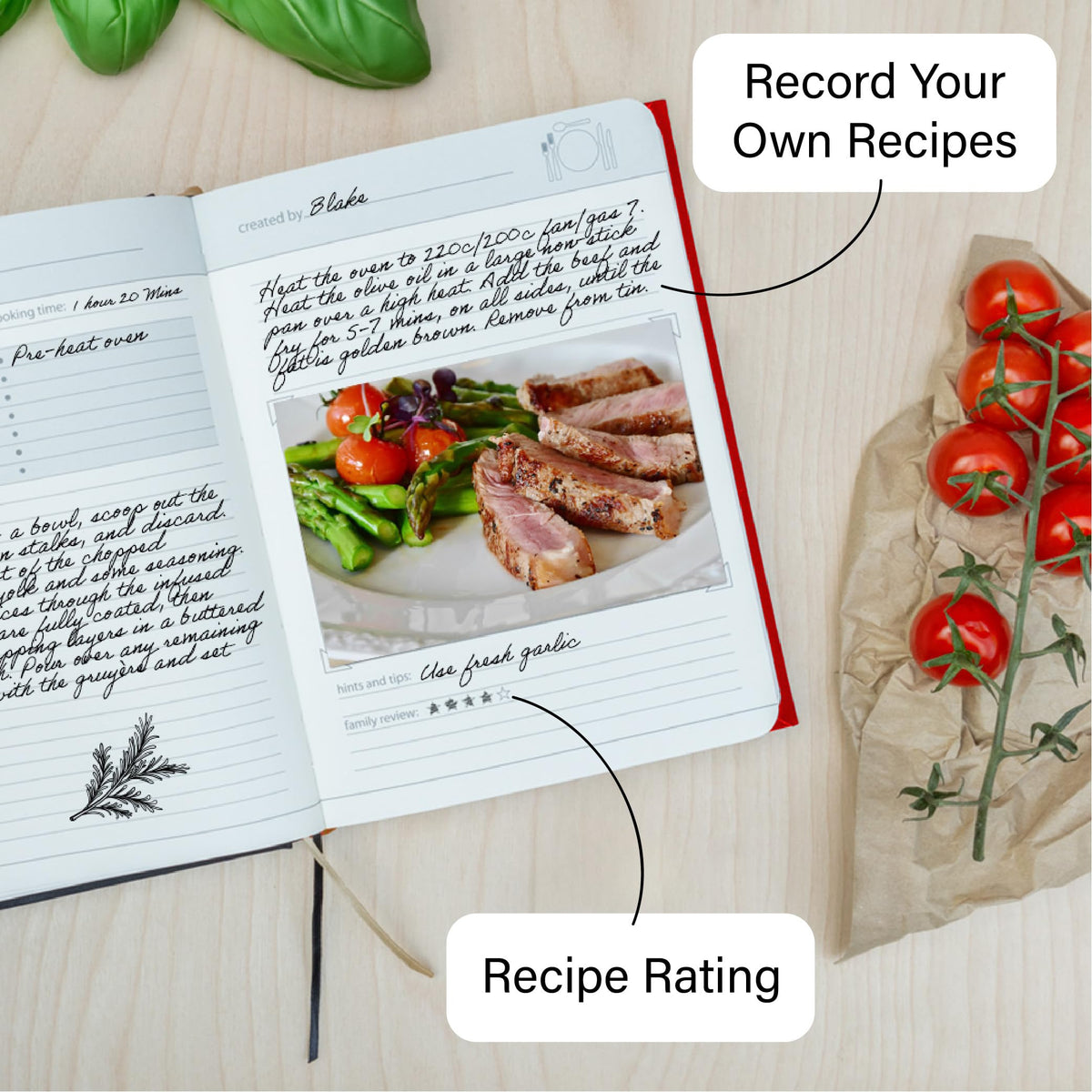 Suck UK - Blank Family Cookbook - Recipe Book To Write In Your Own Recipes - My Family Cookbook