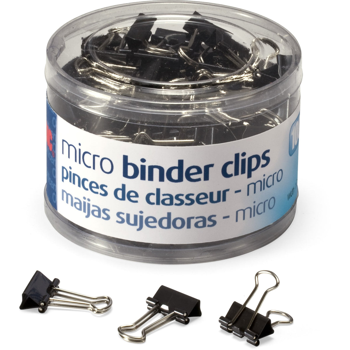 Staples Micro Binder Clips, Black, 100 Count, Extra-Small