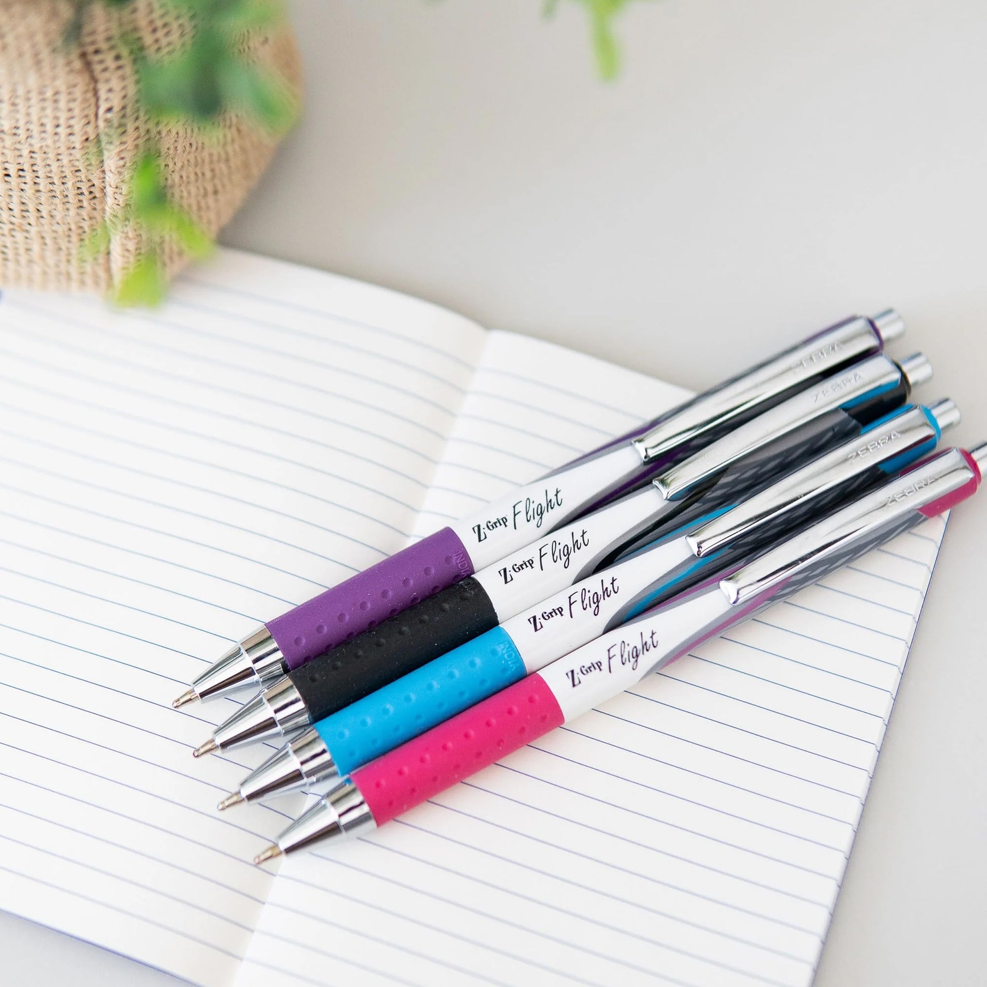 Zebra Classic Z-Grip Flight Ballpoint Pens - 1.2mm - Black Ink - Pack of 10