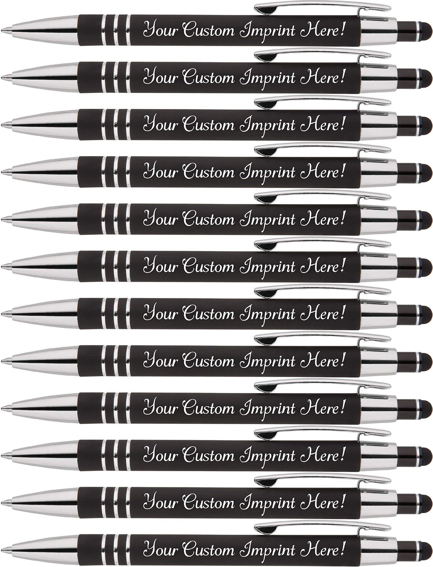 Express Pencils Personalized Pens - Hottie Rubberized Soft Touch Ballpoint Pen with Stylus tip is a