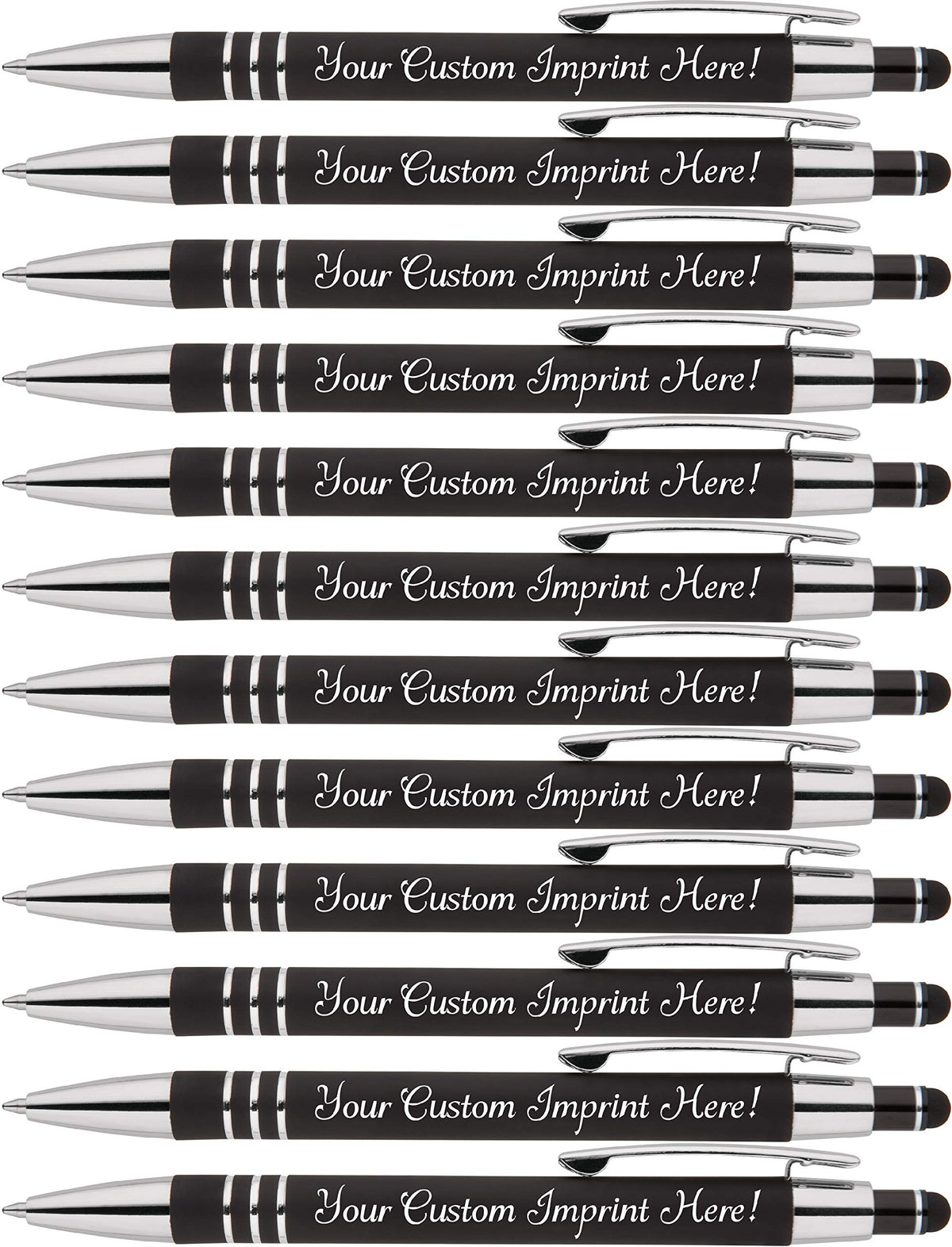 Express Pencils Personalized Pens - Hottie Rubberized Soft Touch Ballpoint Pen with Stylus tip is a