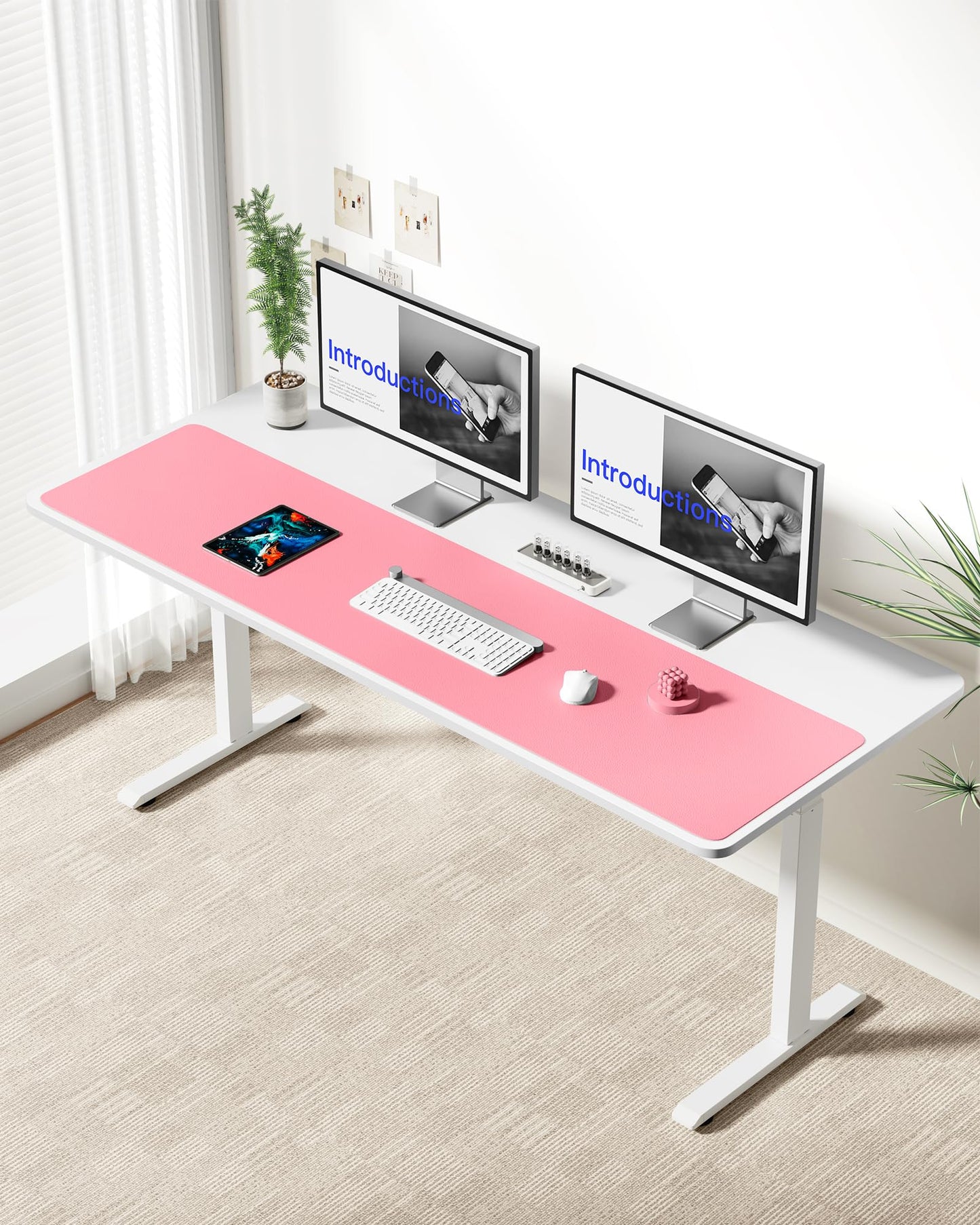 YSAGi Leather Desk Pad Protector, Office Desk Mat, Large Mouse Pad, Non-Slip PU Leather Desk