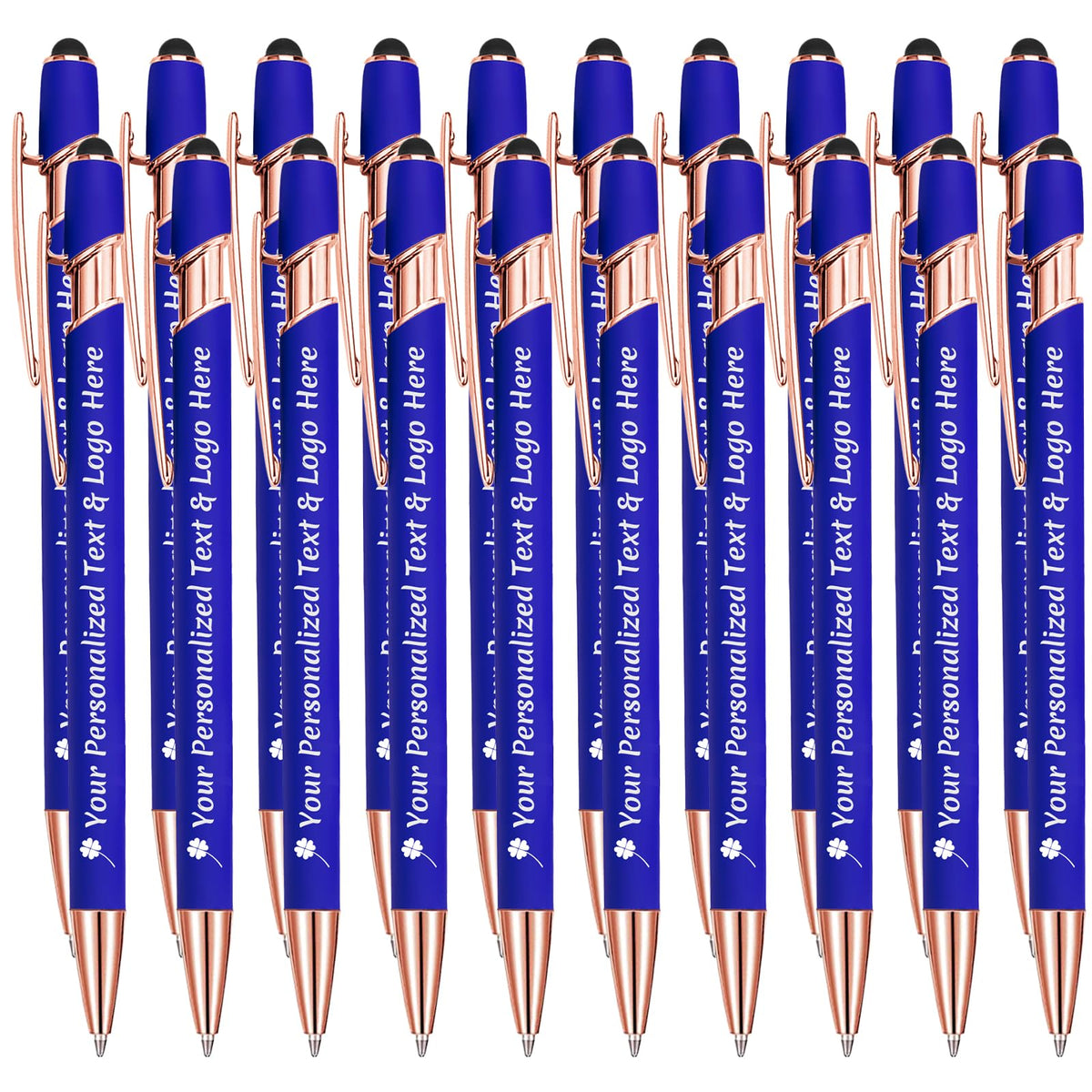 STREADVE Personalized Custom Pens 20 Engraved Writing Pen with Name Logo, Customized Promotional