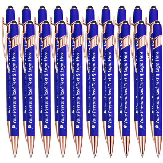 STREADVE Personalized Custom Pens 20 Engraved Writing Pen with Name Logo, Customized Promotional