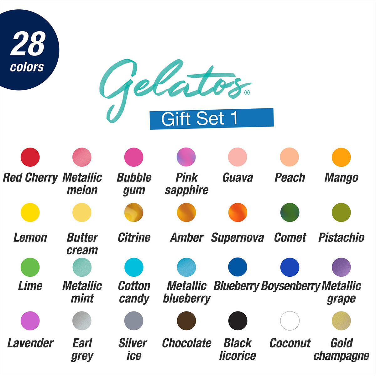 Faber-Castell Gelatos Gift Set: 28 Watercolor Gel Crayons and Art Supplies for Painting, Drawing &