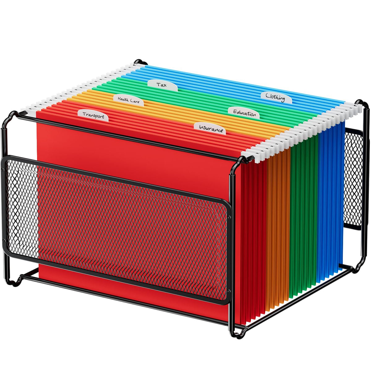 MaxGear Hanging File Organizer Box, Letter Size File Folder Organizer Desk