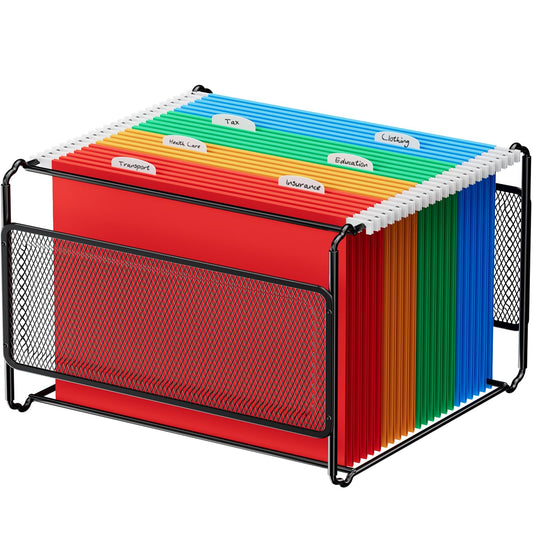 MaxGear Hanging File Organizer Box, Letter Size File Folder Organizer Desk