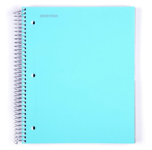 Mintra Office Durable Spiral Notebooks, 5 Subject (Teal, College Ruled 1pk)